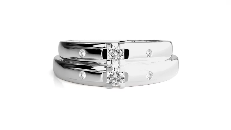 Verighete Cuplu Astonishing Aur 18k Genuine Diamonds- Firenze