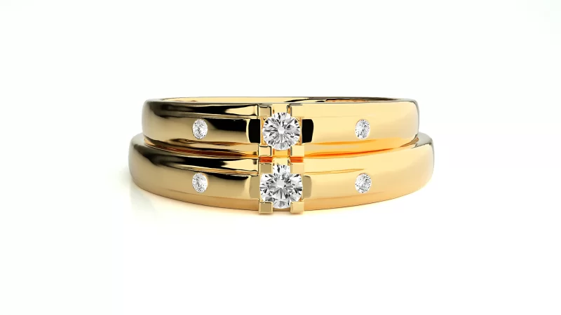 Verighete Cuplu Astonishing Aur 18k Genuine Diamonds- Firenze