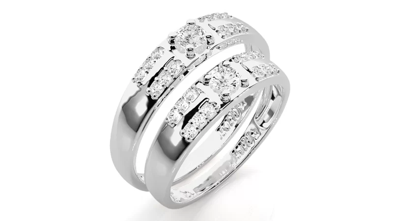 Verighete Cuplu Contemporary Sparkle Aur 18k Genuine Diamonds - Porto