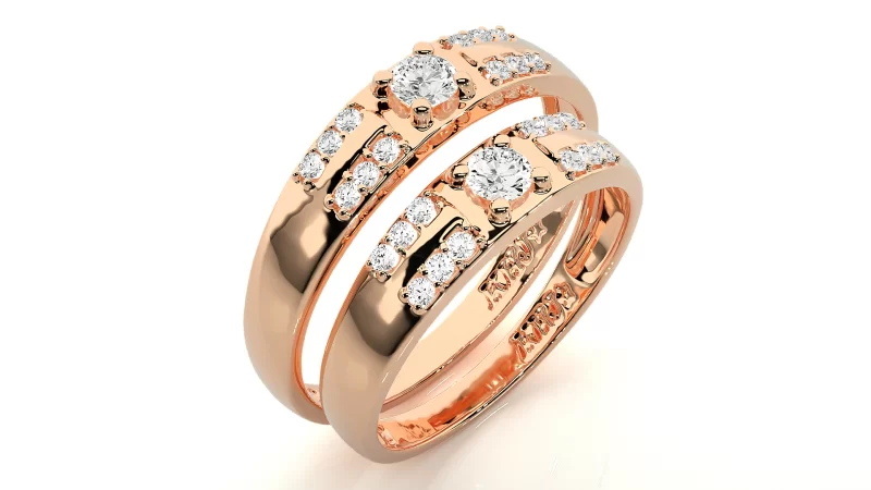 Verighete Cuplu Contemporary Sparkle Aur 18k Genuine Diamonds - Porto