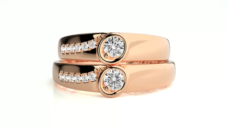 Verighete Cuplu Enchanting Design Aur 18k Pure Diamonds -  Amsterdam