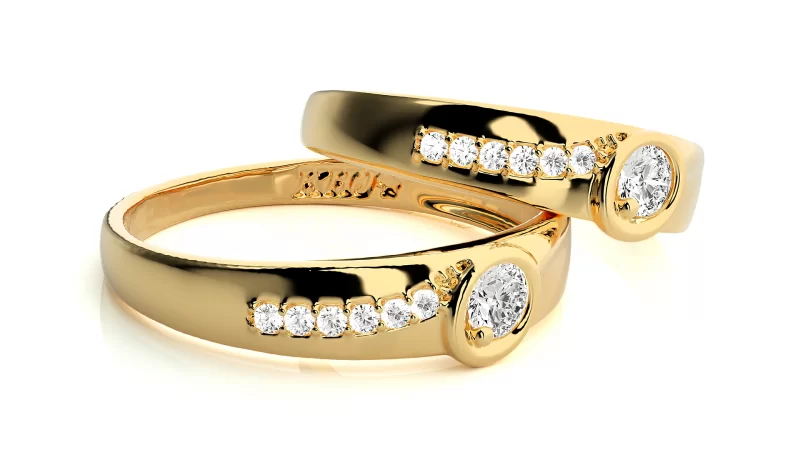 Verighete Cuplu Enchanting Design Aur 18k Pure Diamonds -  Amsterdam
