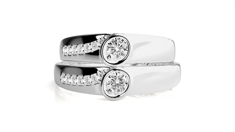 Verighete Cuplu Enchanting Design Aur 18k Pure Diamonds -  Amsterdam