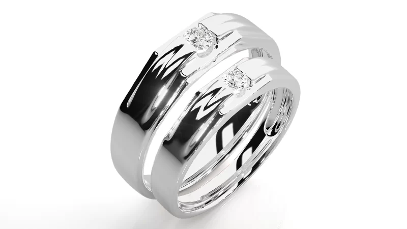 Verighete Cuplu Graceful Pattern Aur 18k Real Diamonds - Gembloux