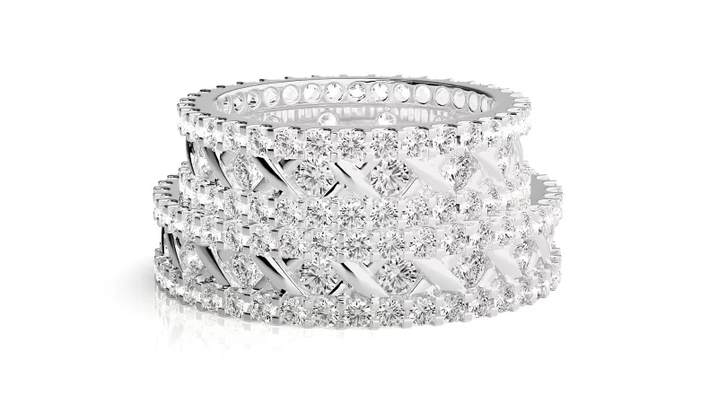 Verighete Cuplu Divine Radiance Aur 18k Diamante Naturale - Valencia