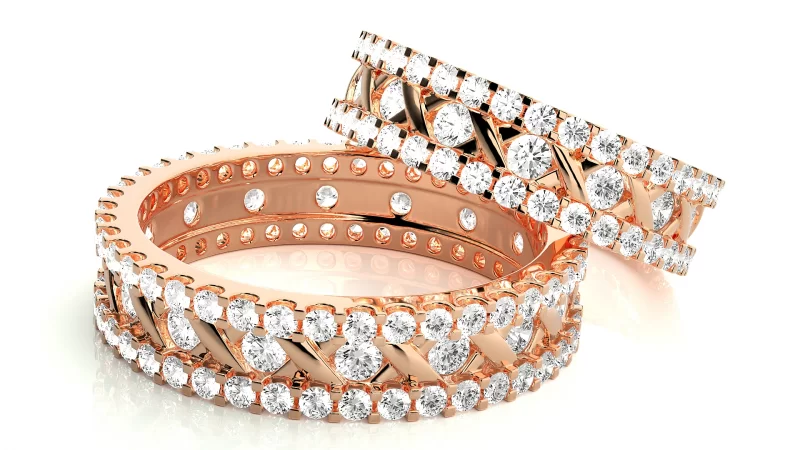Verighete Cuplu Divine Radiance Aur 18k Diamante Naturale - Valencia