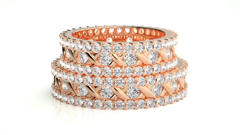 Verighete Cuplu Divine Radiance Aur 18k Diamante Naturale - Valencia