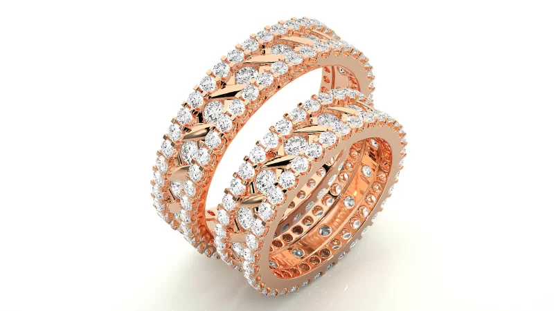 Verighete Cuplu Divine Radiance Aur 18k Diamante Naturale - Valencia