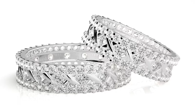 Verighete Cuplu Divine Radiance Aur 18k Diamante Naturale - Valencia