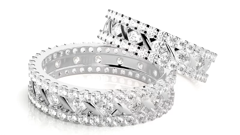 Verighete Cuplu Divine Radiance Aur 18k Diamante Naturale - Valencia