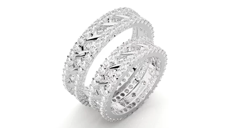 Verighete Cuplu Divine Radiance Aur 18k Diamante Naturale - Valencia