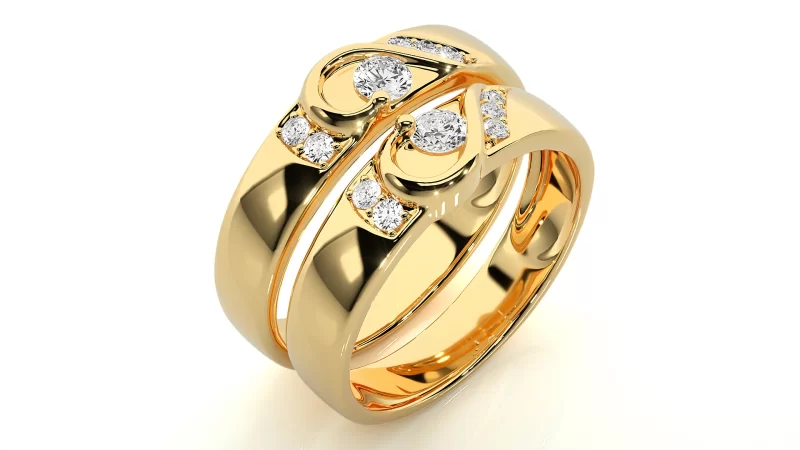 Verighete Cuplu Sophisticated Shapes Aur 18k Real Diamonds - Cologne