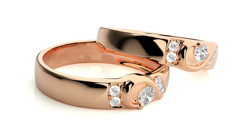 Verighete Cuplu Sophisticated Shapes Aur 18k Real Diamonds - Cologne