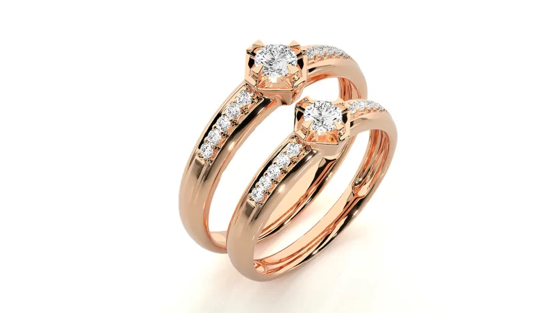 Verighete Cuplu Elegant Details Aur 18k Pure Diamonds - Volos
