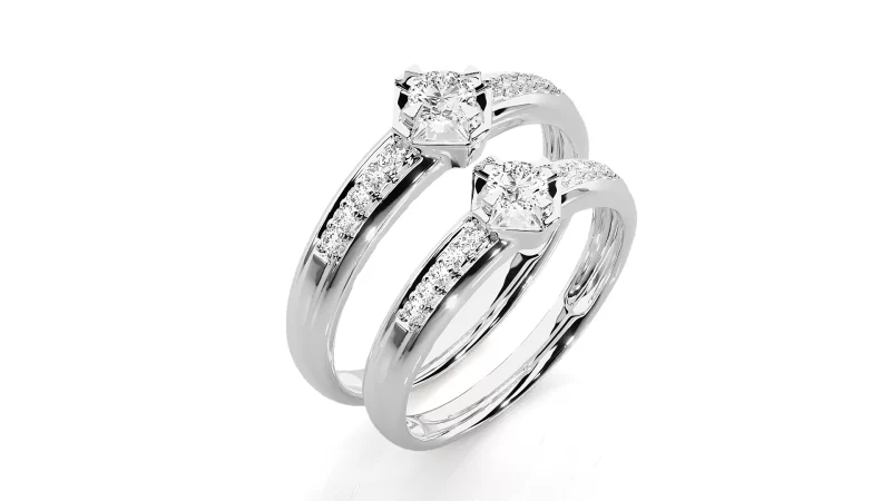 Verighete Cuplu Elegant Details Aur 18k Pure Diamonds - Volos