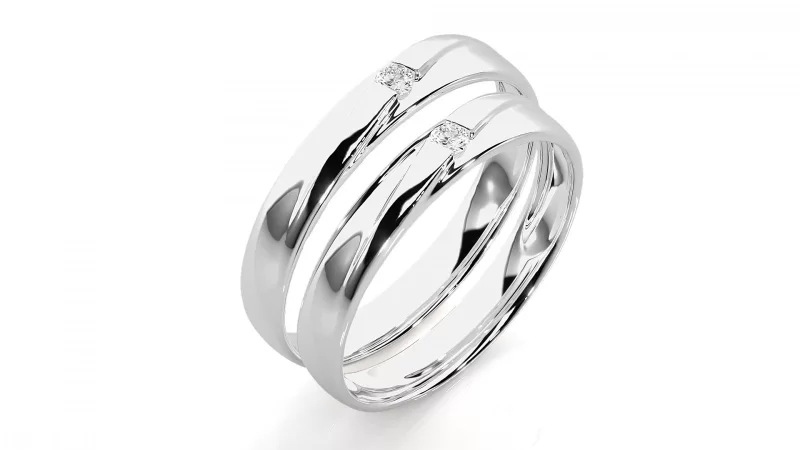 Verighete Cuplu Harmonious Aur 18k Diamante Naturale -  Heraklion