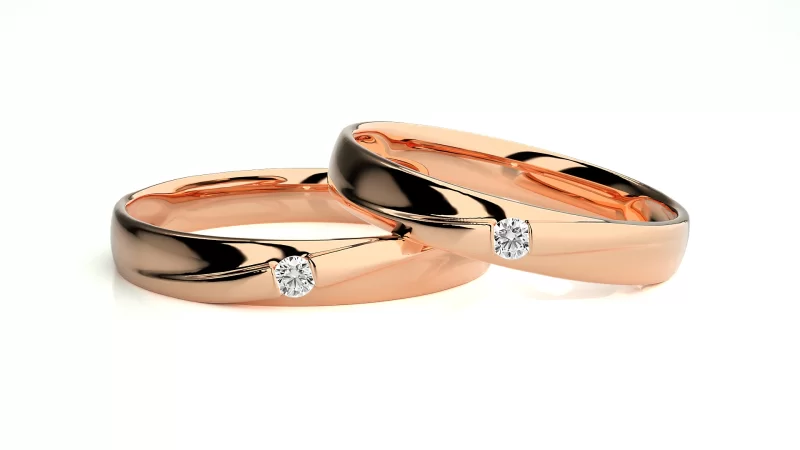 Verighete Cuplu Harmonious Aur 18k Diamante Naturale -  Heraklion