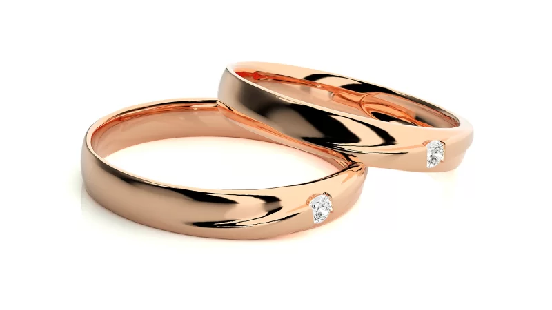 Verighete Cuplu Harmonious Aur 18k Diamante Naturale -  Heraklion