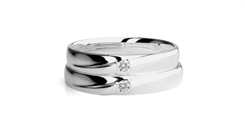 Verighete Cuplu Harmonious Aur 18k Diamante Naturale -  Heraklion