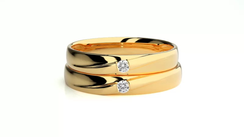 Verighete Cuplu Harmonious Aur 18k Diamante Naturale -  Heraklion
