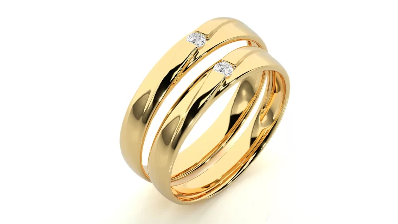 Verighete Cuplu Harmonious Aur 18k Diamante Naturale -  Heraklion