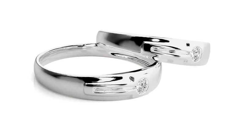 Verighete Cuplu Magnificent Aur 18k Genuine Diamonds - Serres