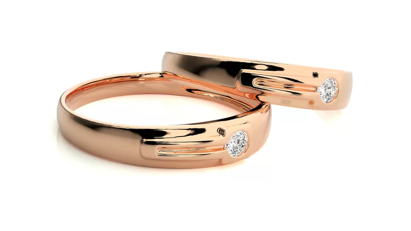 Verighete Cuplu Magnificent Aur 18k Genuine Diamonds - Serres