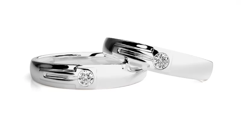 Verighete Cuplu Magnificent Aur 18k Genuine Diamonds - Serres