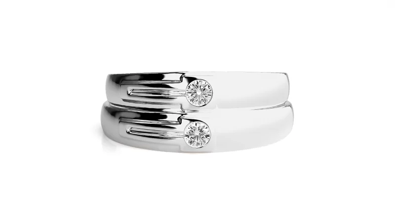 Verighete Cuplu Magnificent Aur 18k Genuine Diamonds - Serres
