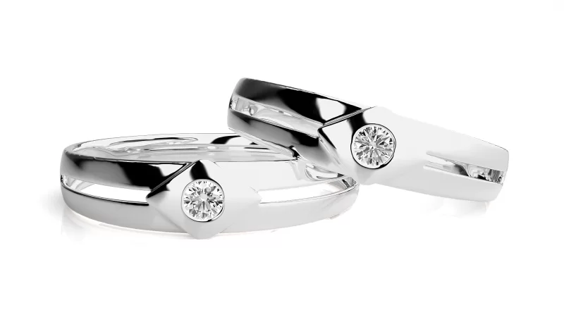 Verighete Cuplu Exquisite Aur 18 k Real Diamonds - Kavala