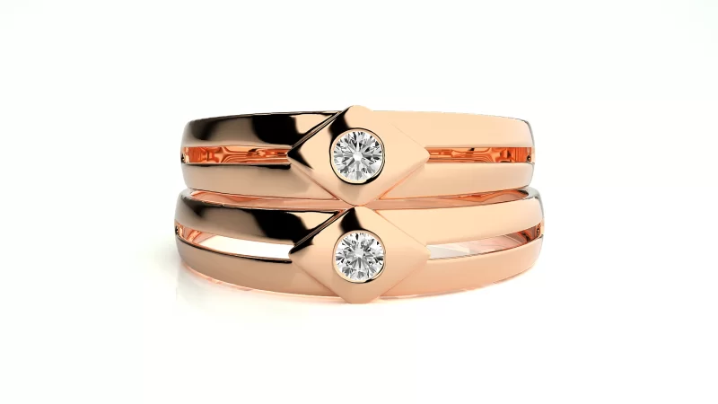 Verighete Cuplu Exquisite Aur 18 k Real Diamonds - Kavala