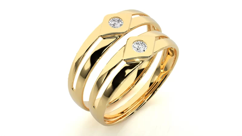 Verighete Cuplu Exquisite Aur 18 k Real Diamonds - Kavala