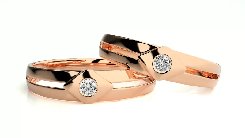 Verighete Cuplu Exquisite Aur 18 k Real Diamonds - Kavala