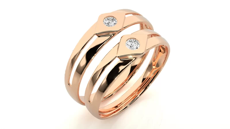 Verighete Cuplu Exquisite Aur 18 k Real Diamonds - Kavala