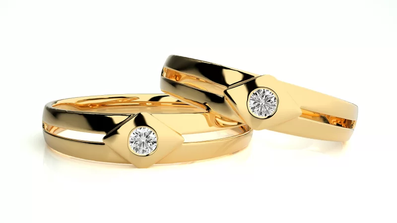 Verighete Cuplu Exquisite Aur 18 k Real Diamonds - Kavala