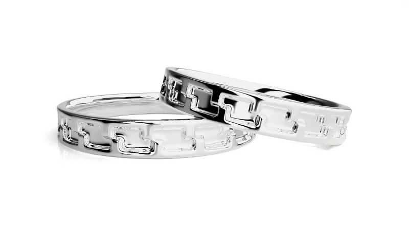 Verighete Cuplu Fascinating Aur 18 k Genuine Diamonds - Santorini