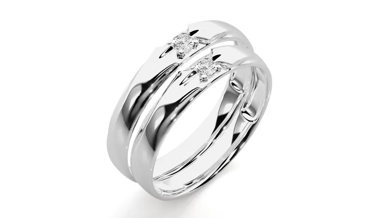 Verighete Cuplu Irresistible Fine Aur 18k Real Diamonds - Xanthi