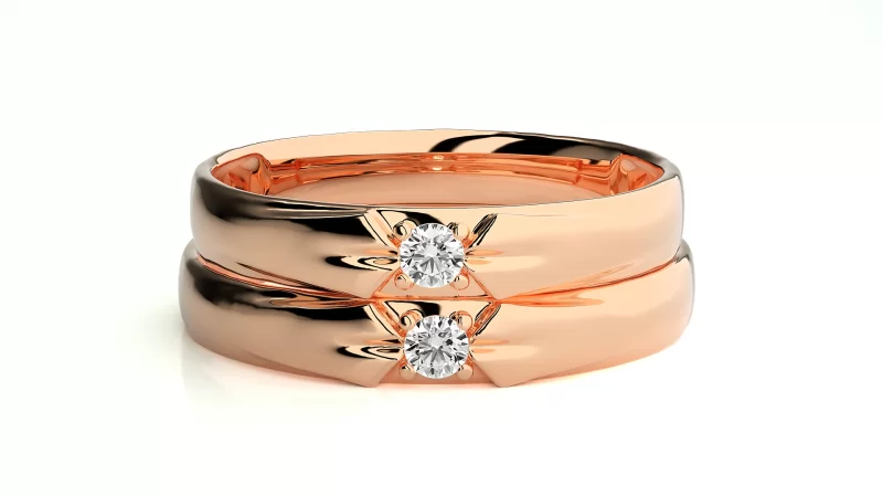 Verighete Cuplu Irresistible Fine Aur 18k Real Diamonds - Xanthi