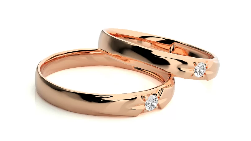 Verighete Cuplu Irresistible Fine Aur 18k Real Diamonds - Xanthi