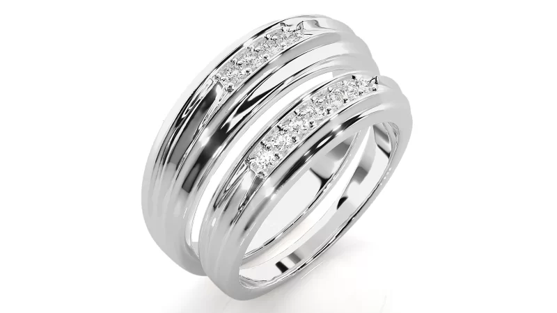 Verighete Cuplu Charming Lines Aur 18k Real Diamonds - Brittany