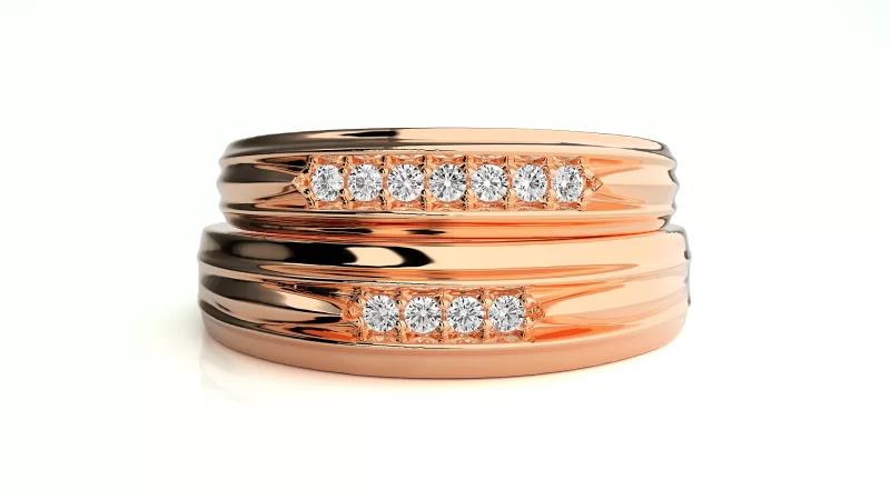 Verighete Cuplu Charming Lines Aur 18k Real Diamonds - Brittany