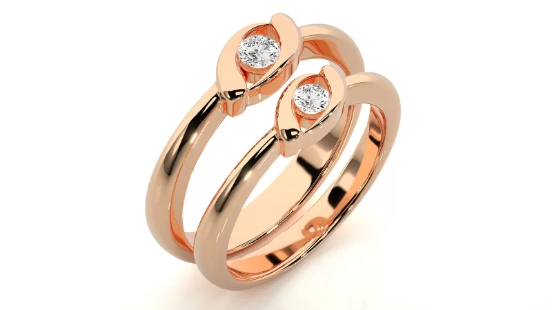 Verighete Cuplu Deluxe Eye-Caching Aur 18k Diamante Naturale - Provence