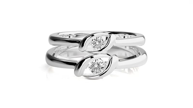 Verighete Cuplu Deluxe Eye-Caching Aur 18k Diamante Naturale - Provence