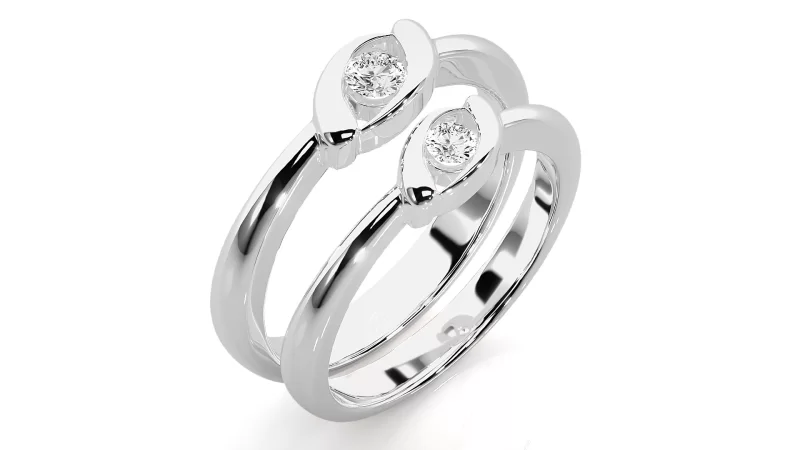 Verighete Cuplu Deluxe Eye-Caching Aur 18k Diamante Naturale - Provence
