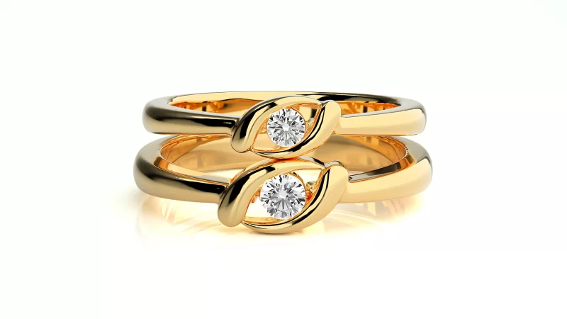 Verighete Cuplu Deluxe Eye-Caching Aur 18k Diamante Naturale - Provence