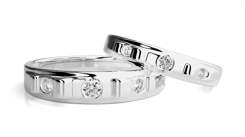 Verighete Couple Captivating Aur 18k Genuine Diamonds - Bilbao