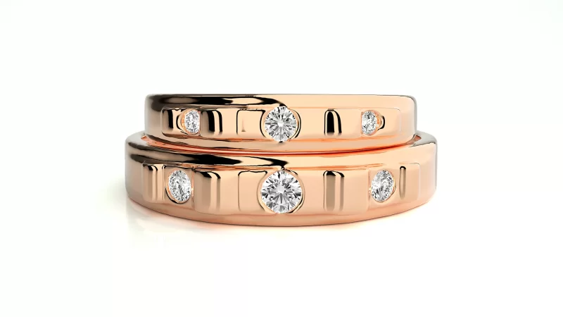 Verighete Couple Captivating Aur 18k Genuine Diamonds - Bilbao