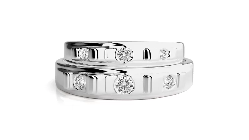 Verighete Couple Captivating Aur 18k Genuine Diamonds - Bilbao