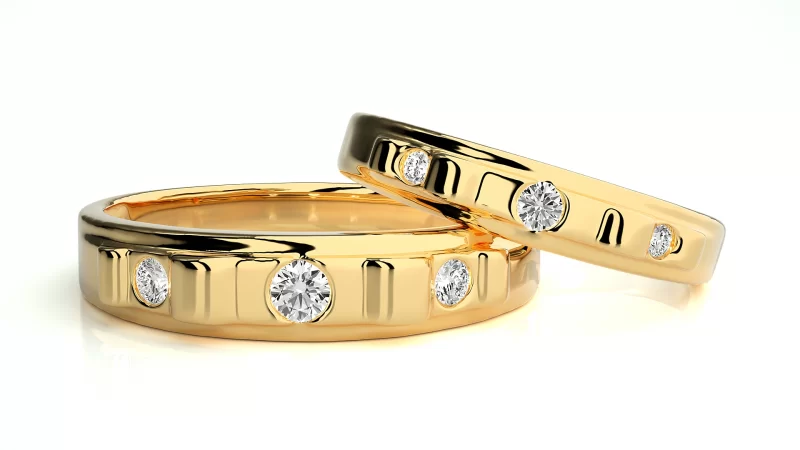 Verighete Couple Captivating Aur 18k Genuine Diamonds - Bilbao