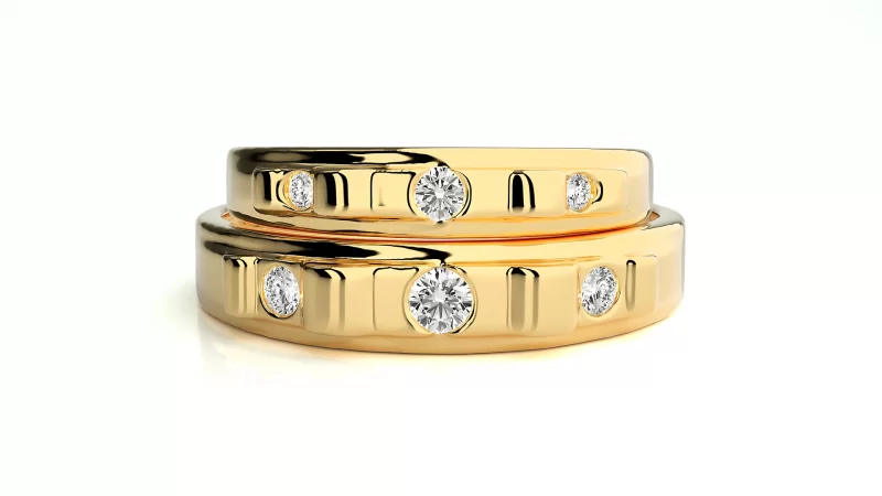 Verighete Couple Captivating Aur 18k Genuine Diamonds - Bilbao